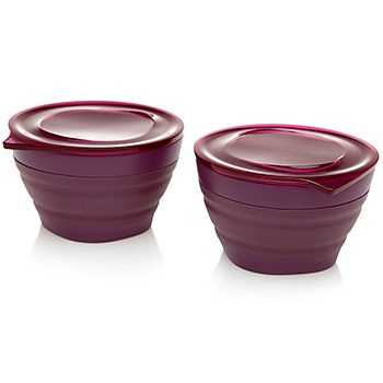2 Collapsible Mini Bowl Set 4oz - Eggplant